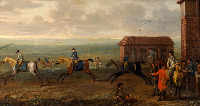 Lord Portmore Watching Racehorses at Exercise